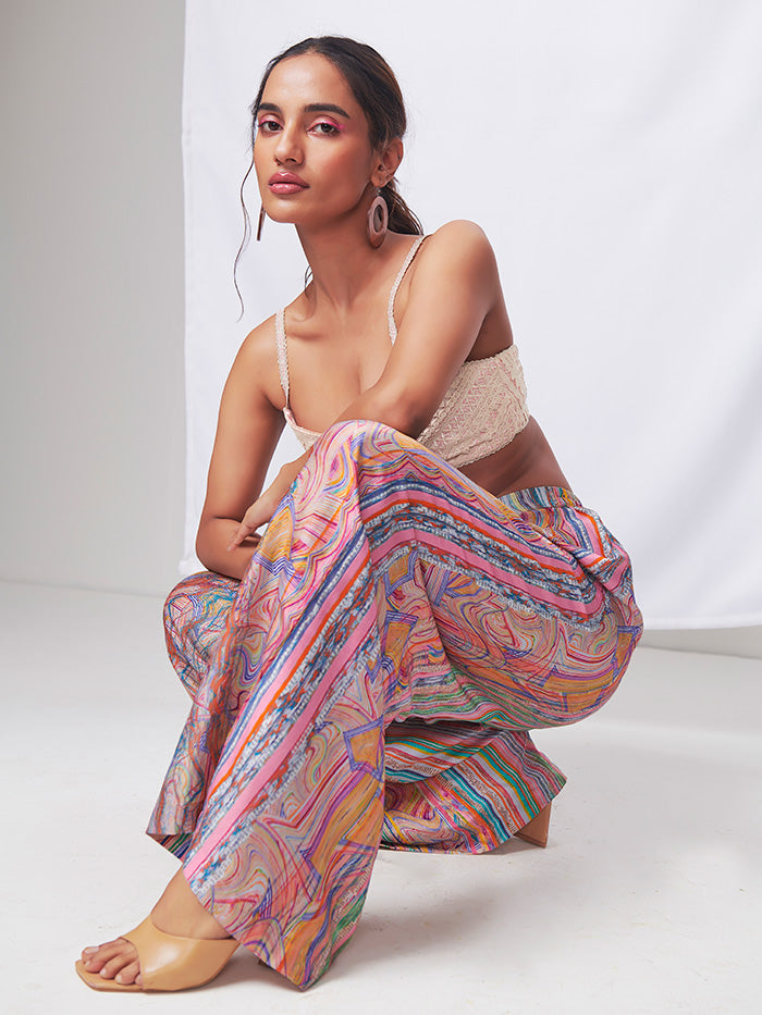 Abstract Palazzo – Wavy Multicoloured