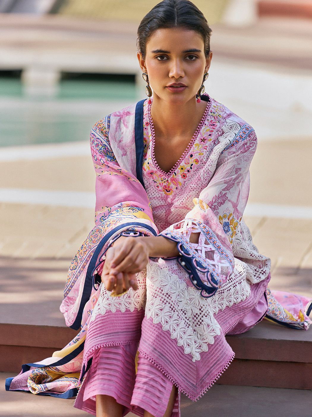 Naaz Kurta Set with Dupatta - Pink