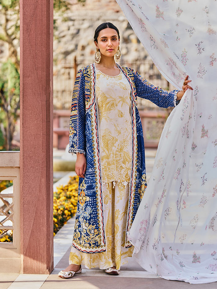 Sakina Kurta, Palazzo & Jacket Set | Shop Saundh