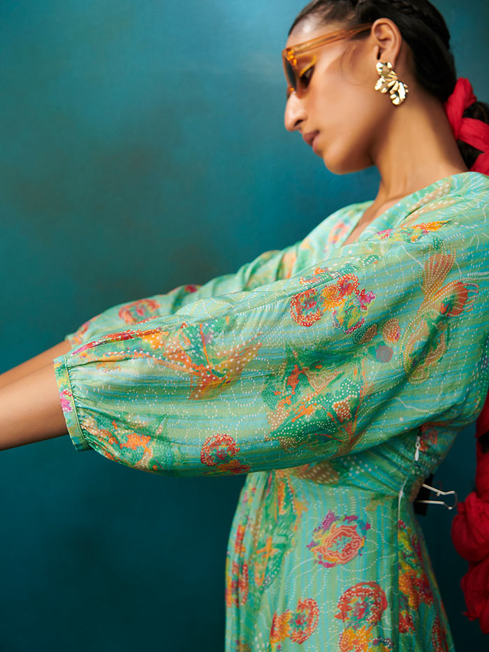 Abelia Dress – Aqua