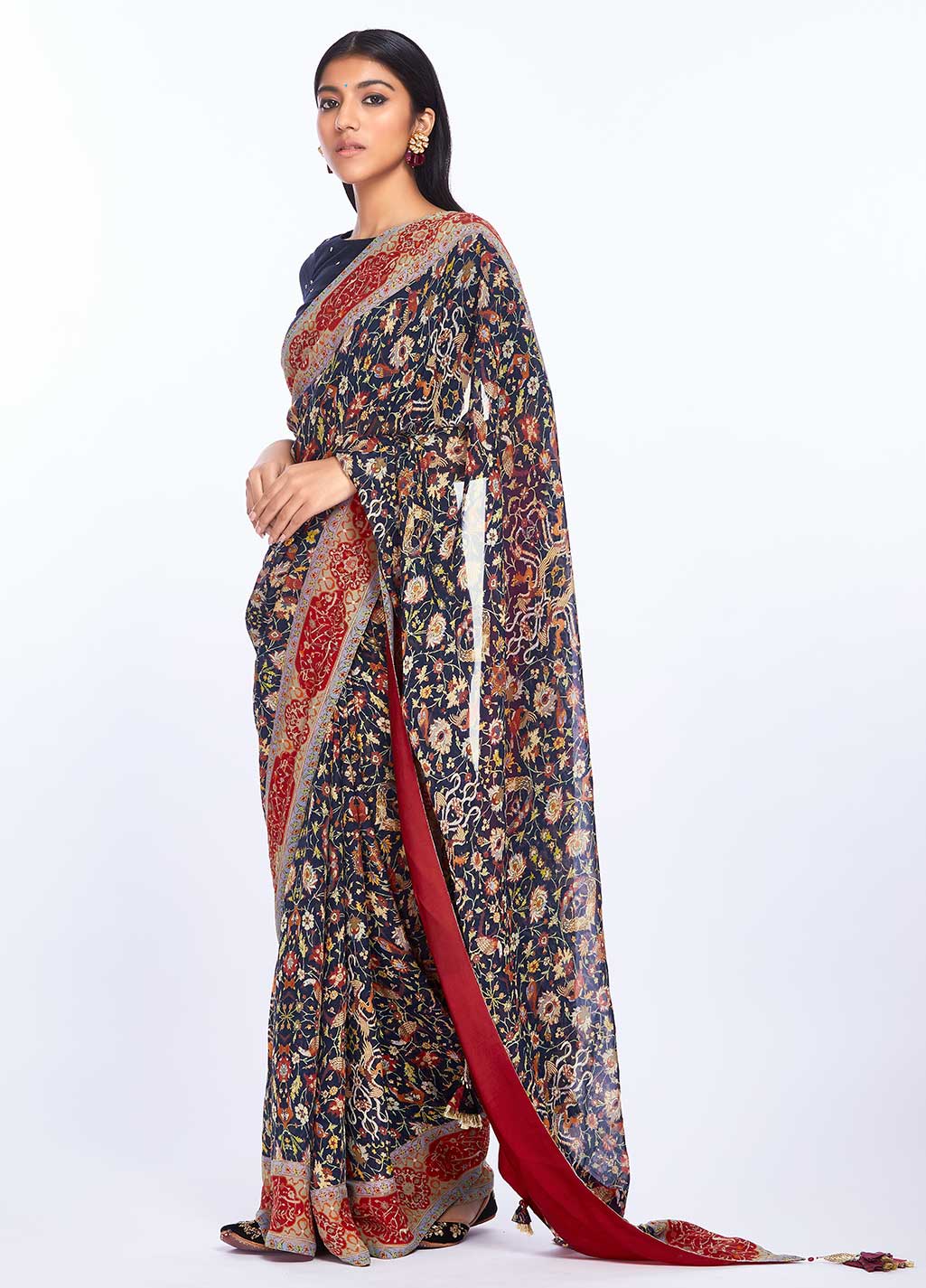 Nazm Saree - Blue