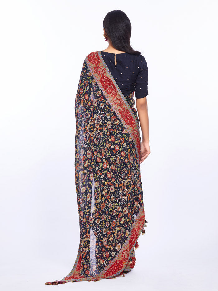 Nazm Saree - Blue