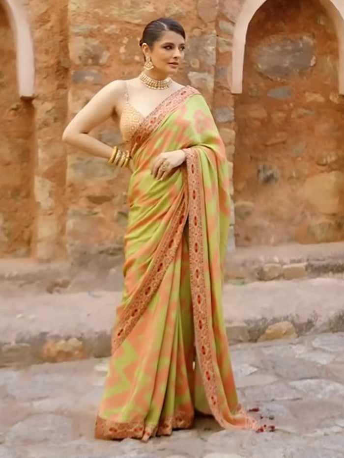 Amara Saree - Olive