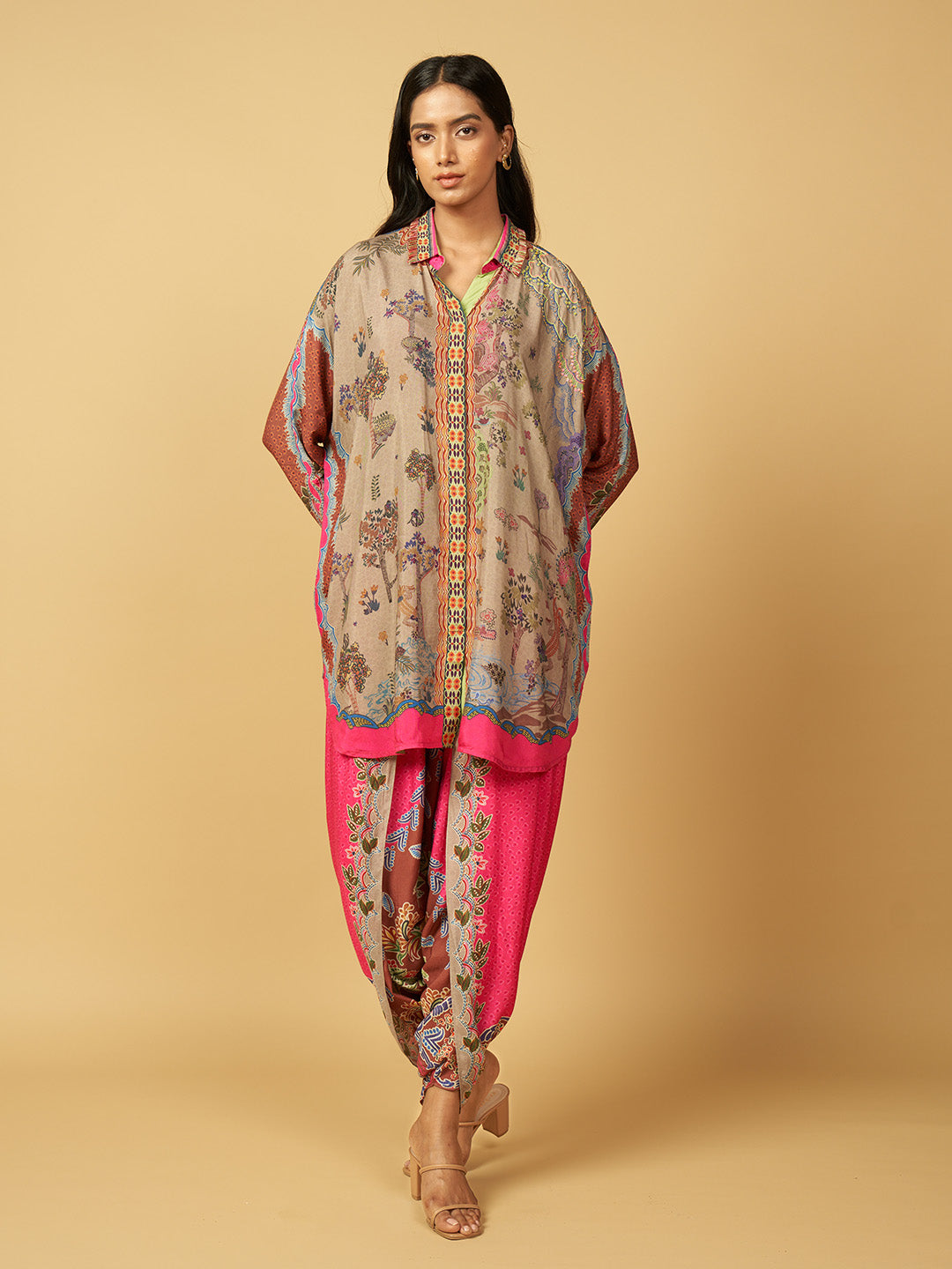 Grey & Pink Co-ord Set| Shop Saundh Co-ords