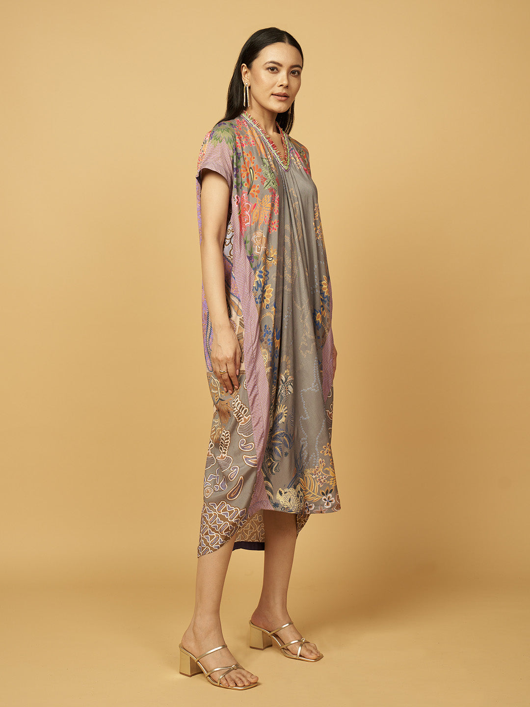 Grey Kaftan Dress | Shop Saundh