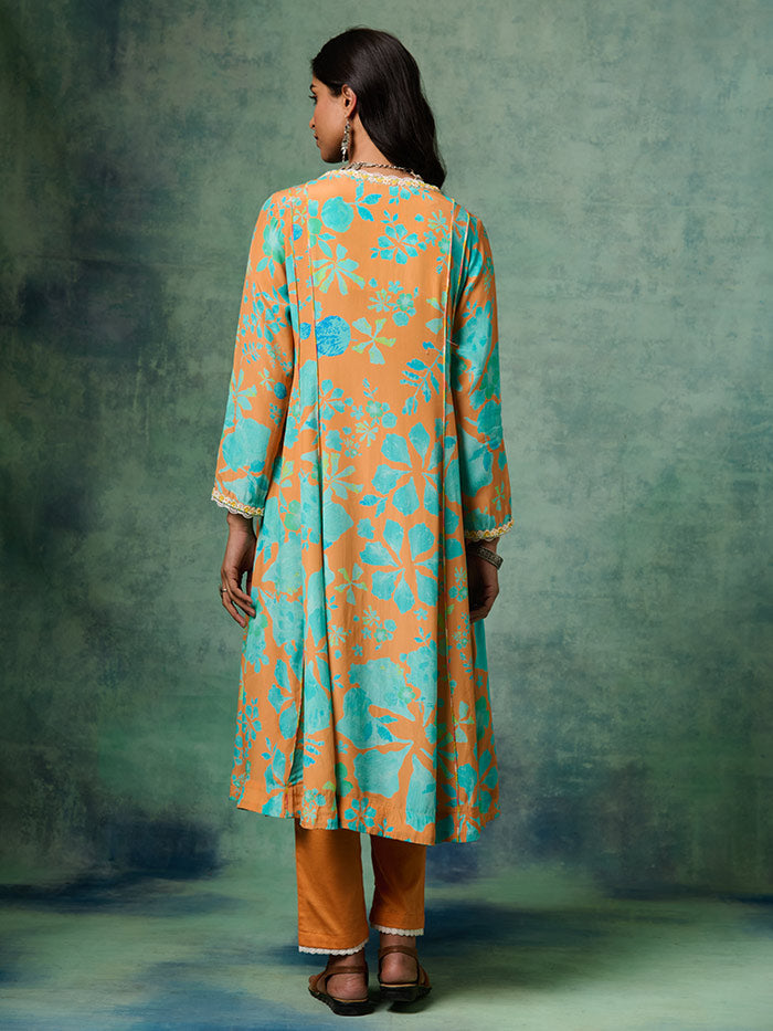 Moh Kurta Set - Orange