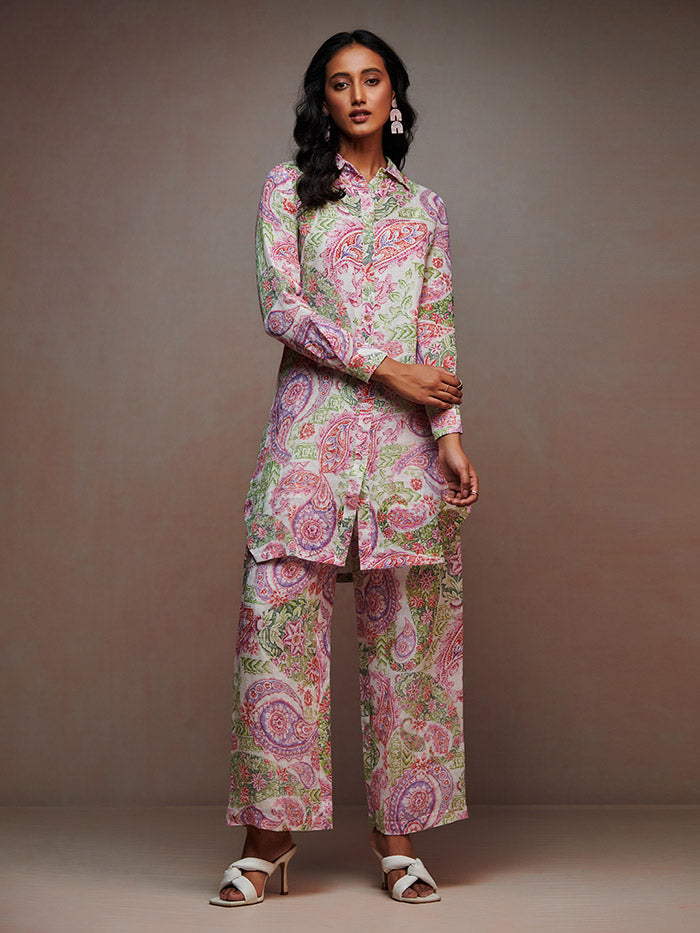 Paisley Co-Ord Set - Off White