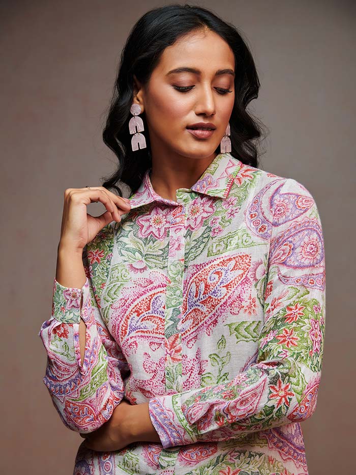 Paisley Co-Ord Set - Off White