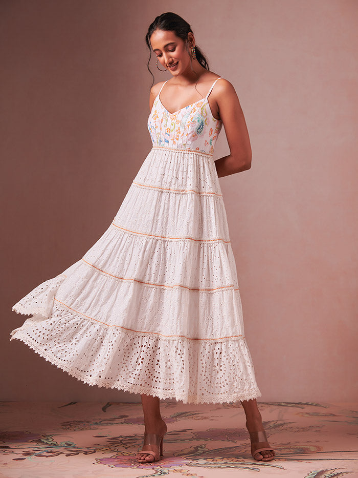 bandage flare dress Delilah Floral Maxi Dress with Train in Blush/Grey main image 1