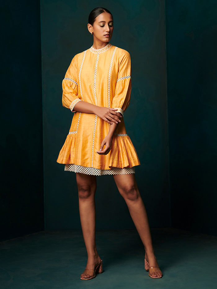 Mesh Dress - Orange