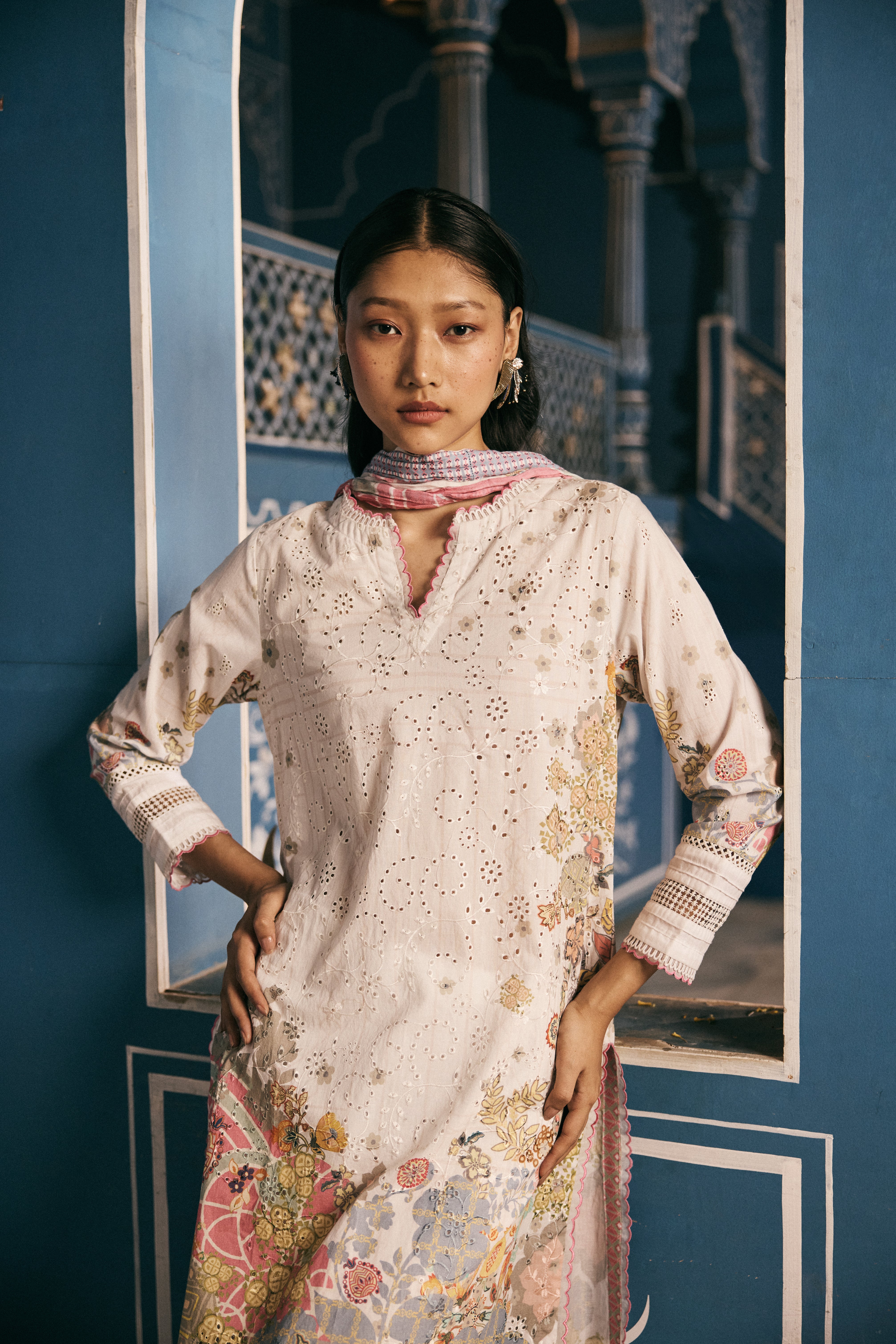 Sura Kurta Set - White