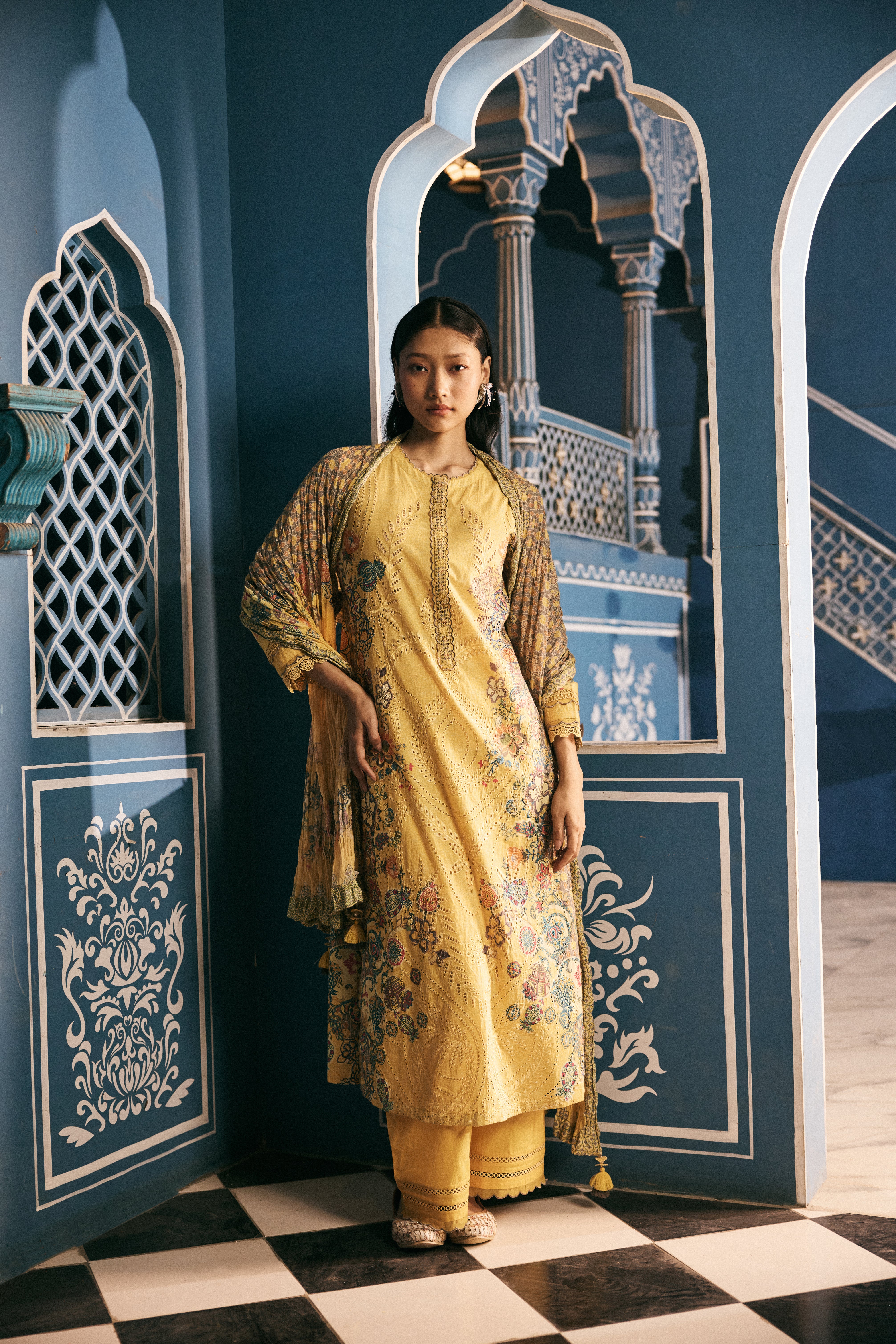 Kiran Kurta Set - Yellow