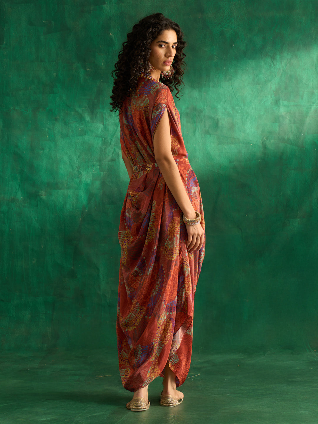 Nagma Kaftan Dress- Brown