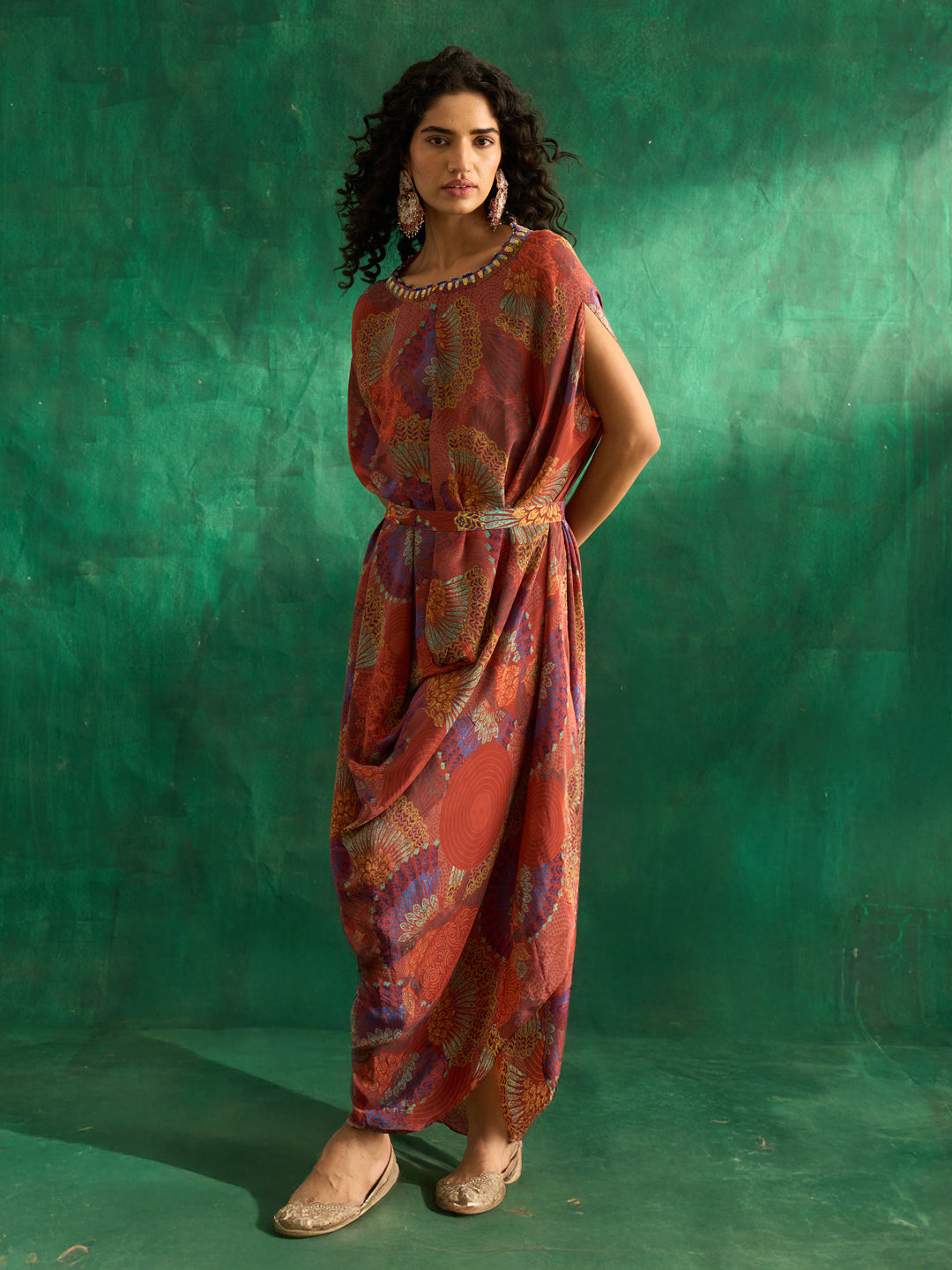 Nagma Kaftan Dress- Brown