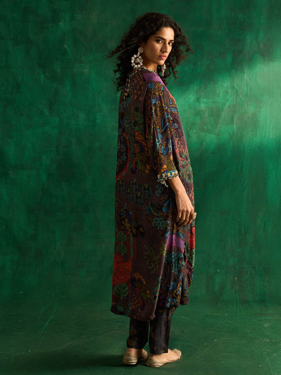 Kalini Kurta Set- Black