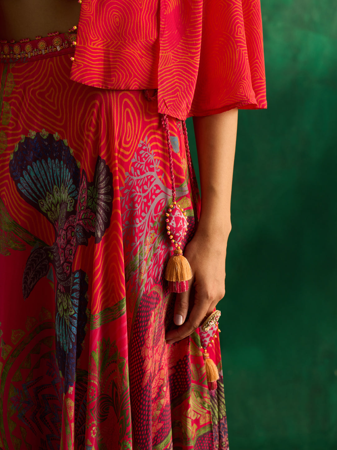 Mukund Lehenga Set With Jacket- Pink