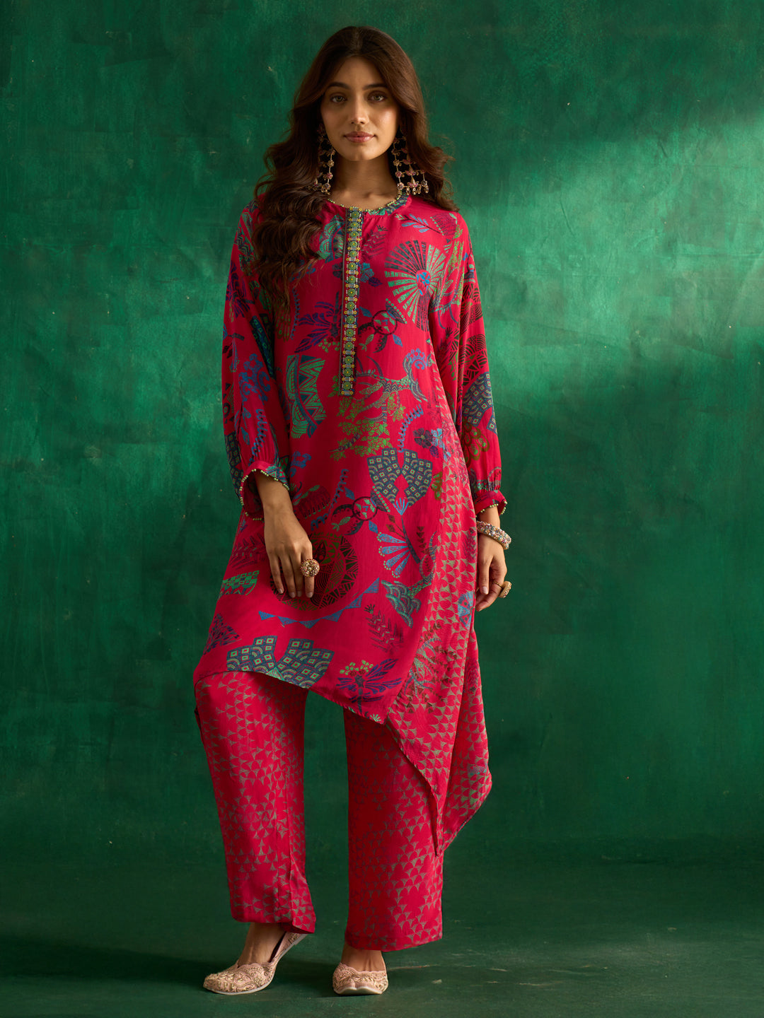 Rukhsat Kurta Set- Pink