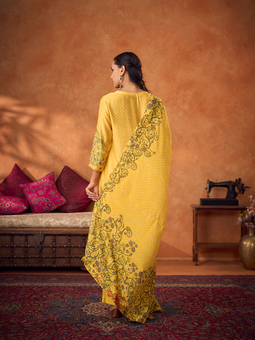 Ehsaas Unstitched Kurta Set - Yellow
