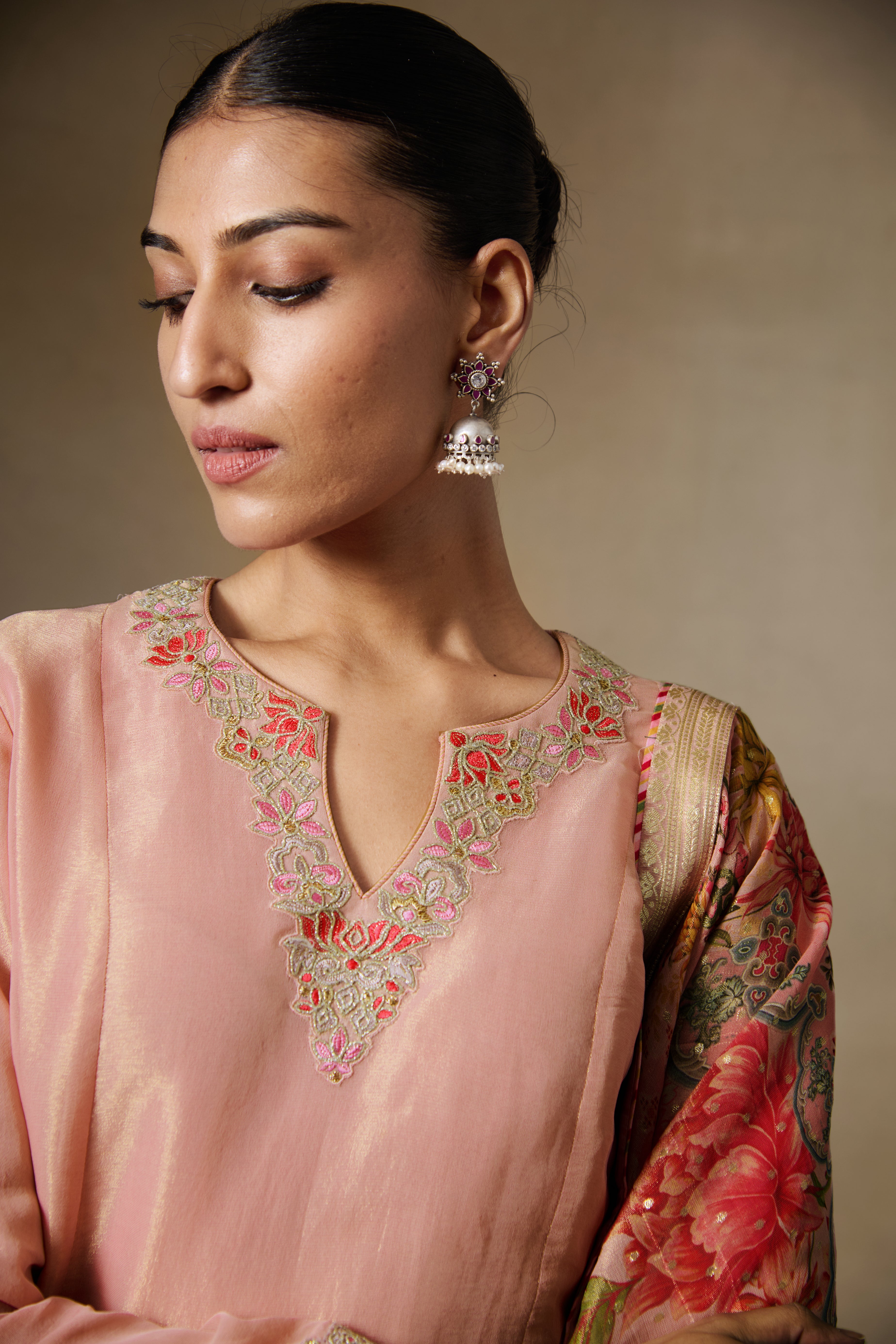 Irja Sharara set with Dupatta - Pink