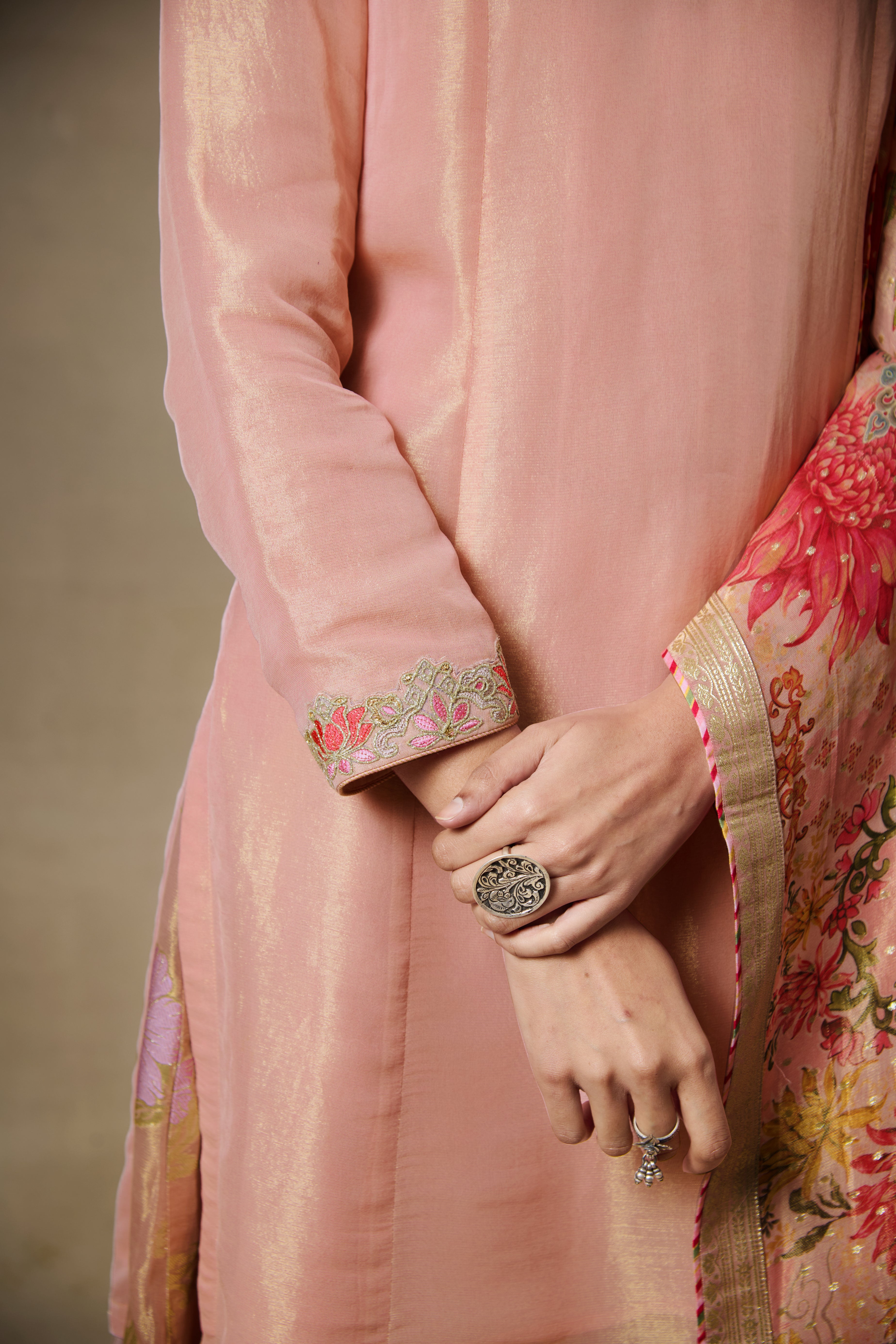 Irja Sharara set with Dupatta - Pink