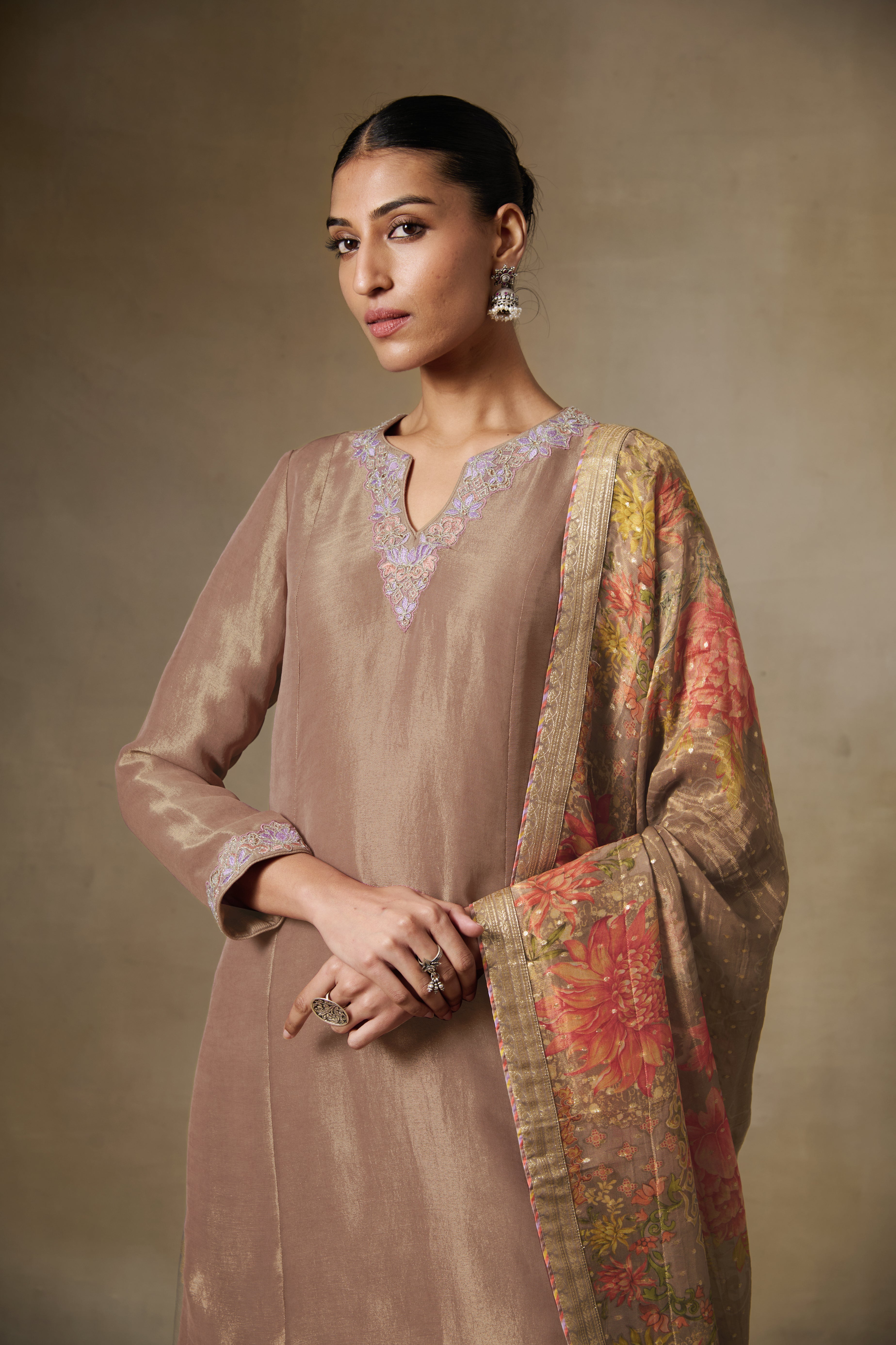 Irja Sharara set with Dupatta - Grey