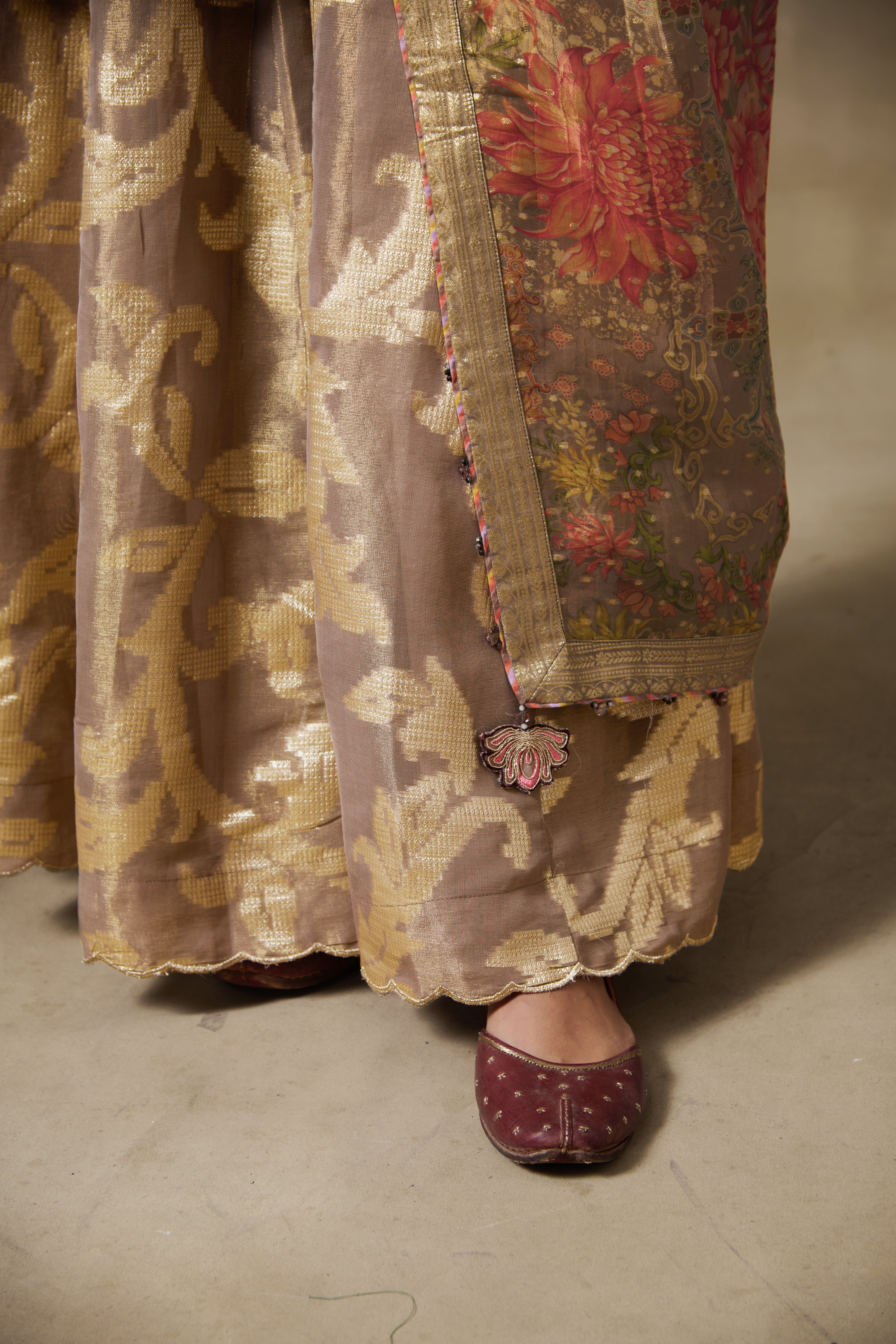 Irja Sharara set with Dupatta - Grey