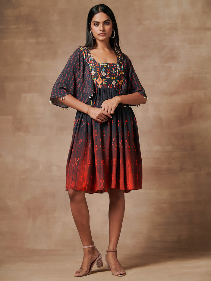 Shanao Black Red Dress
