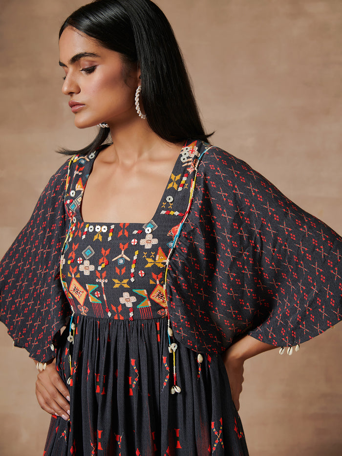 Shanao Black Red Dress