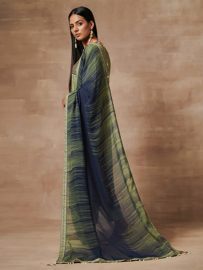 Shanao Green Kurta Set with Dupatta
