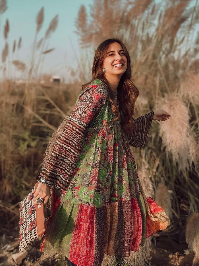 Mizo Green Flared Dress
