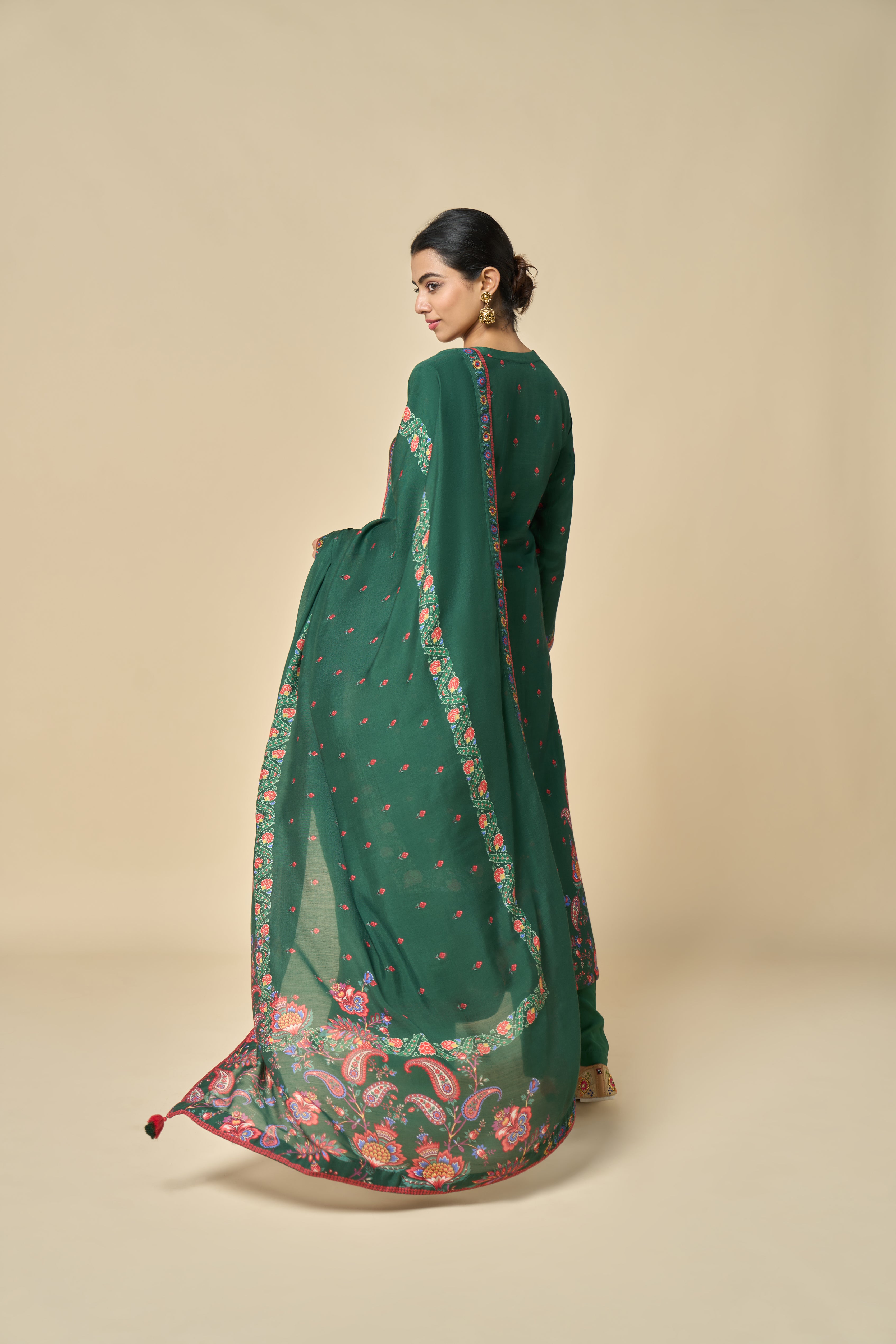 Safa Unstitched Kurta Set - Green