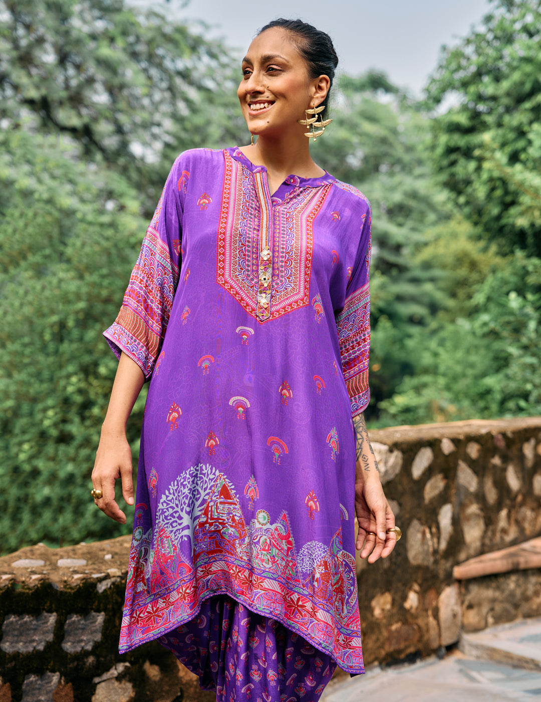 Chandrama Co-ord Set - Purple