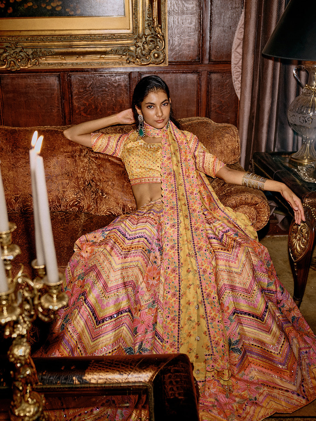 Ahilya Lehenga Set - Yellow