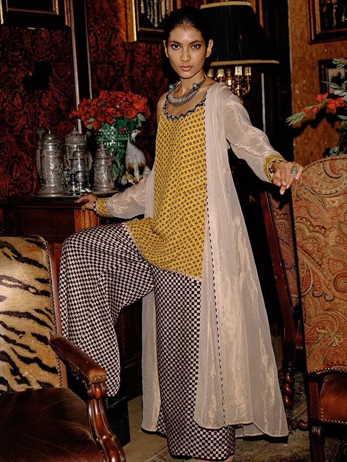 Damini Co-ord Set - Yellow