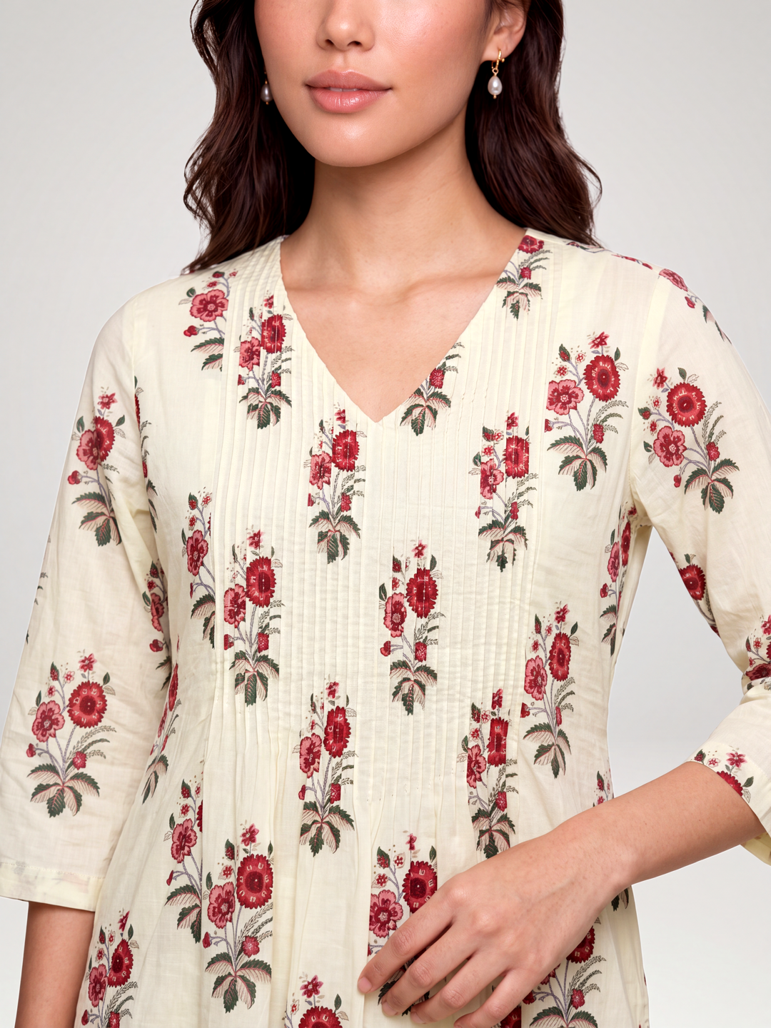 Indri kurta set - Cream