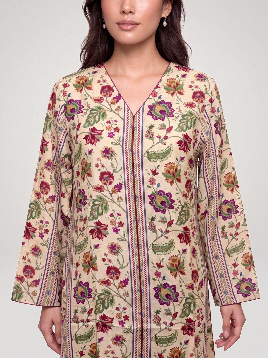 Gulmohar Kurta Set - Beige