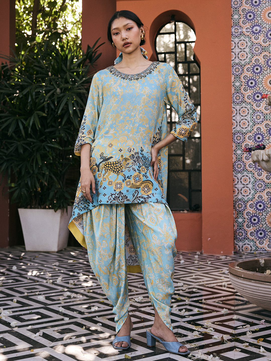 Zuberi Dhoti Pants - Blue