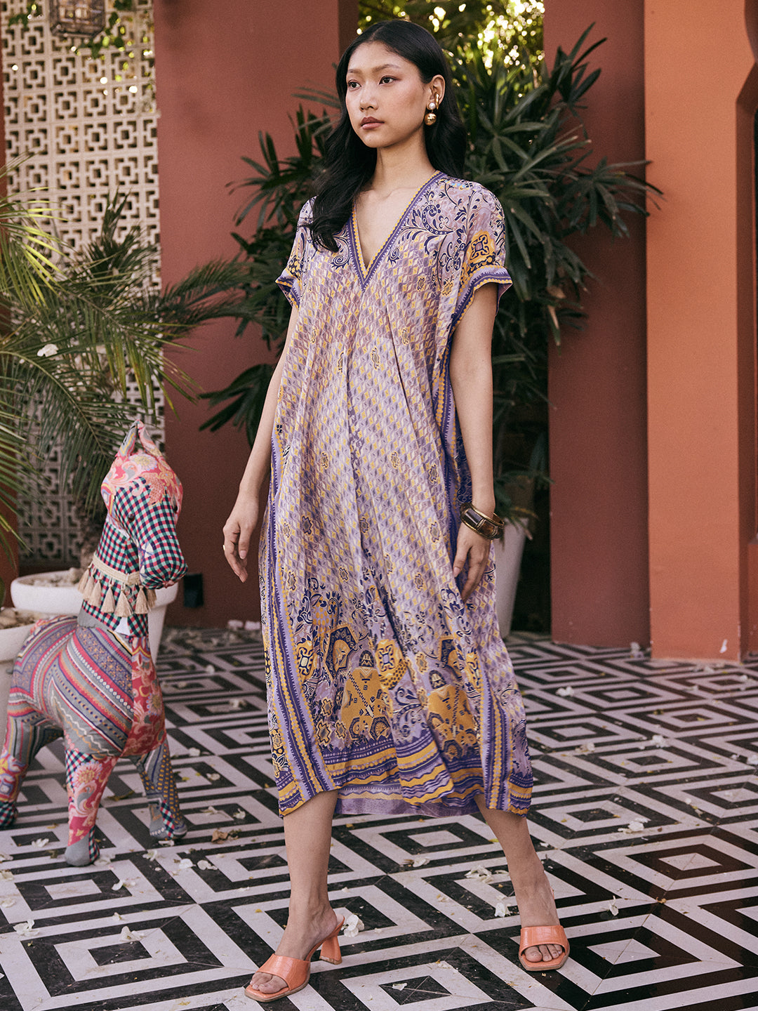 Aram Kaftan Dress - Purple