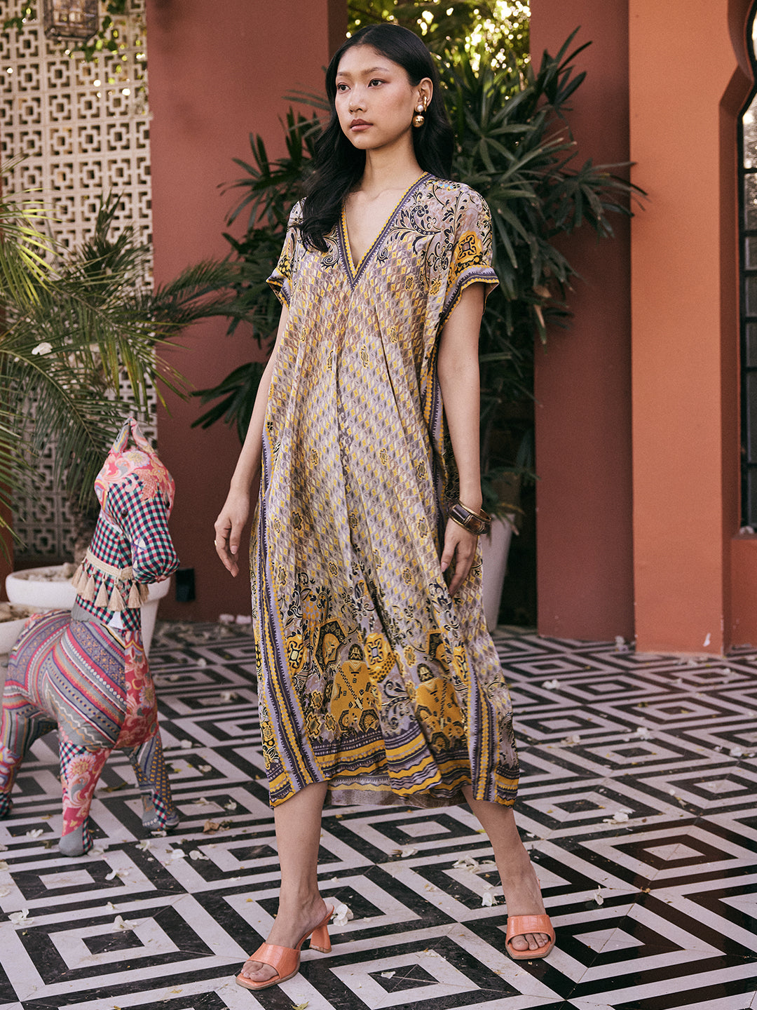 Aram Kaftan Dress - Purple