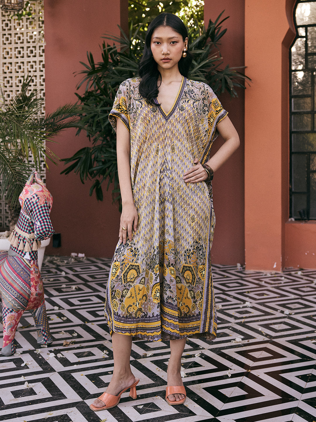 Aram Kaftan Dress - Purple