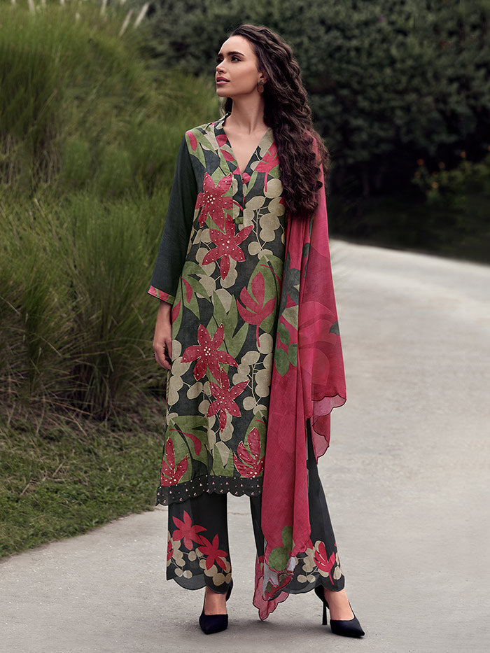 Titli Green Unstitched Kurta Set| Shop Saundh