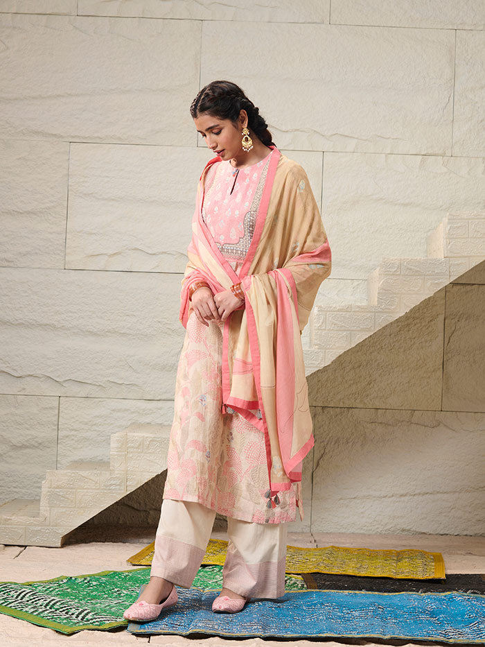 Aadya Kurta Set with Dupatta - Ivory
