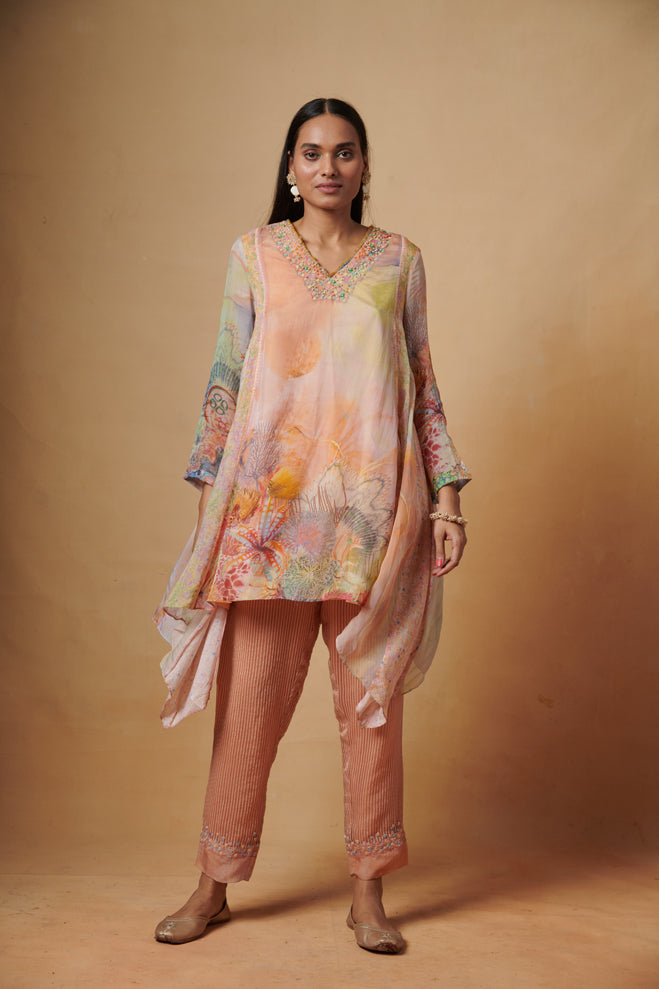 Kinara Kaftan Set - Pink