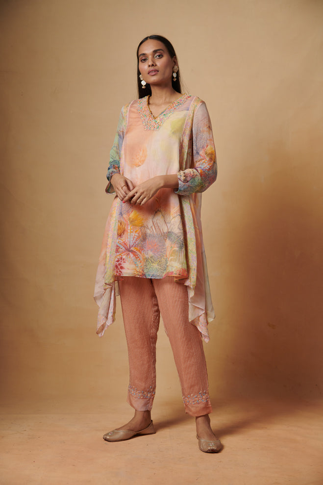 Kinara Kaftan Set - Pink
