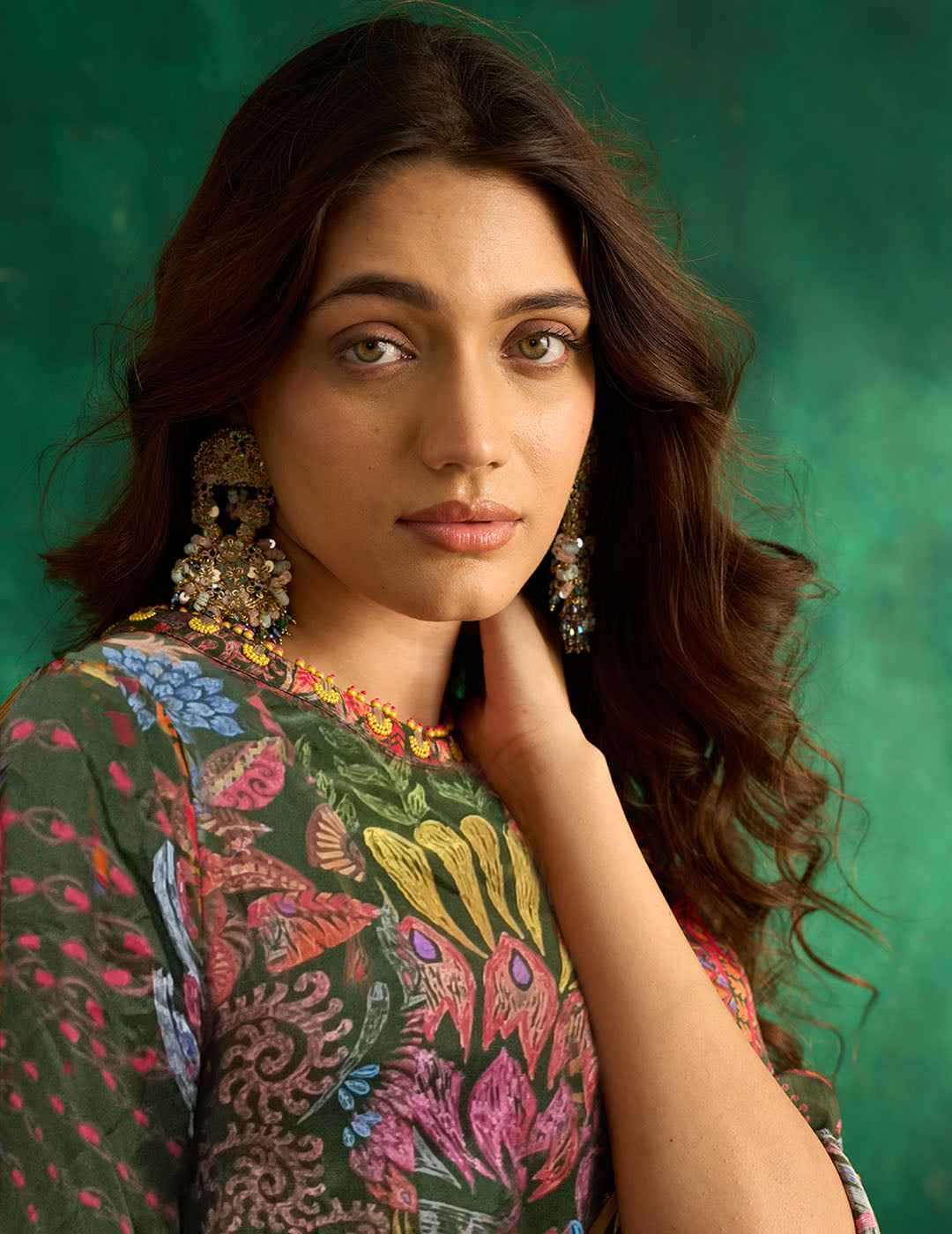 Ruhani Kurta Set- Green