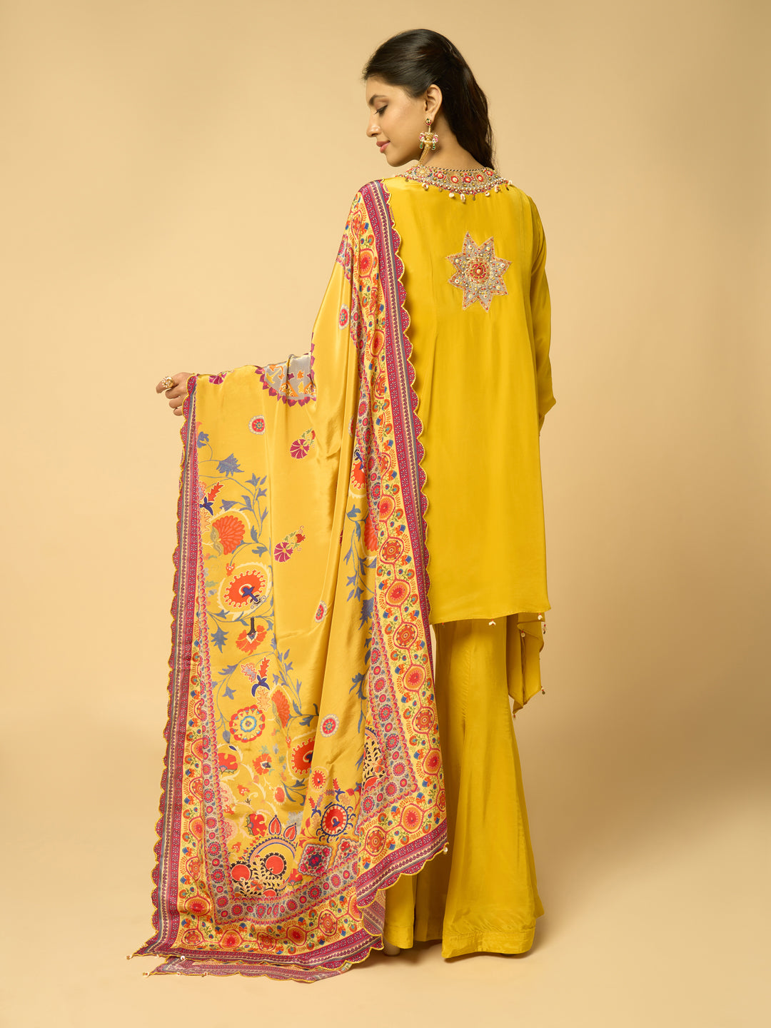 Angaara Kurta Set with Dupatta - Yellow