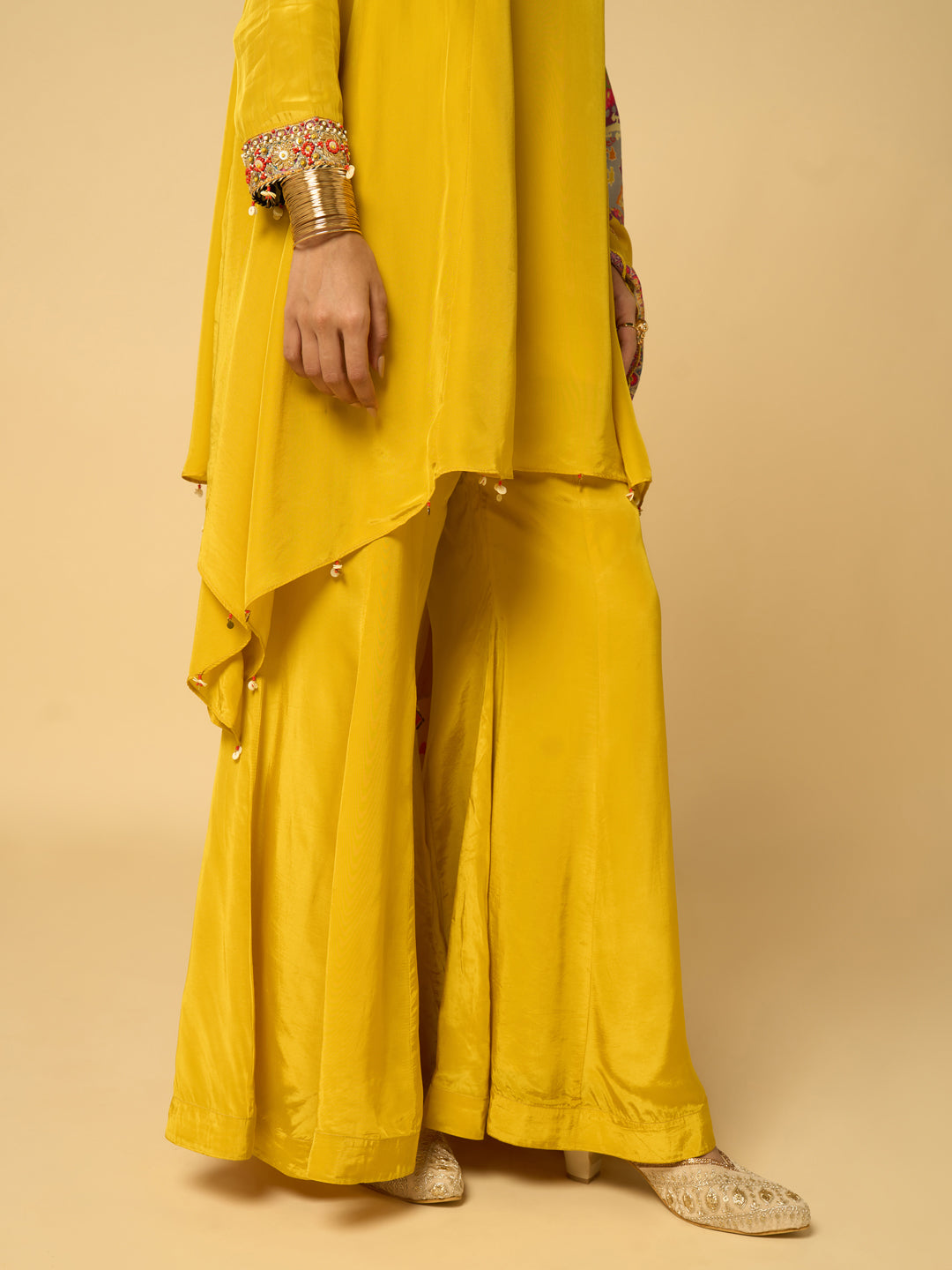 Angaara Kurta Set with Dupatta - Yellow