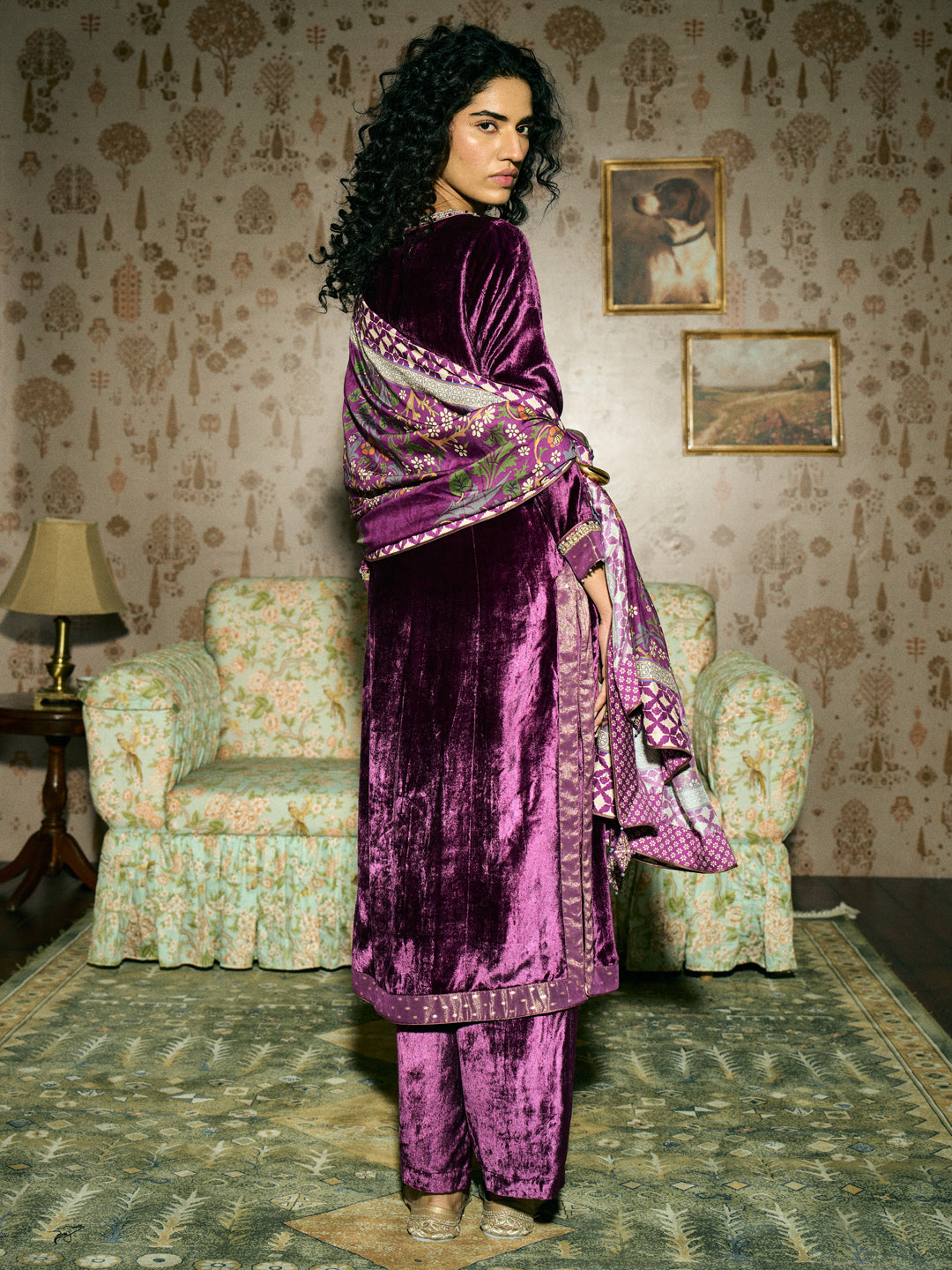 Nuriyat Kurta Set - Violet