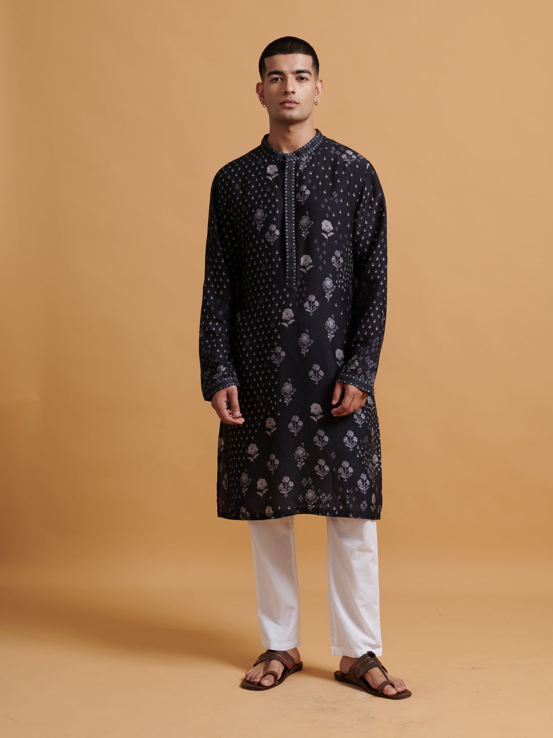 Pravaah Kurta - Black