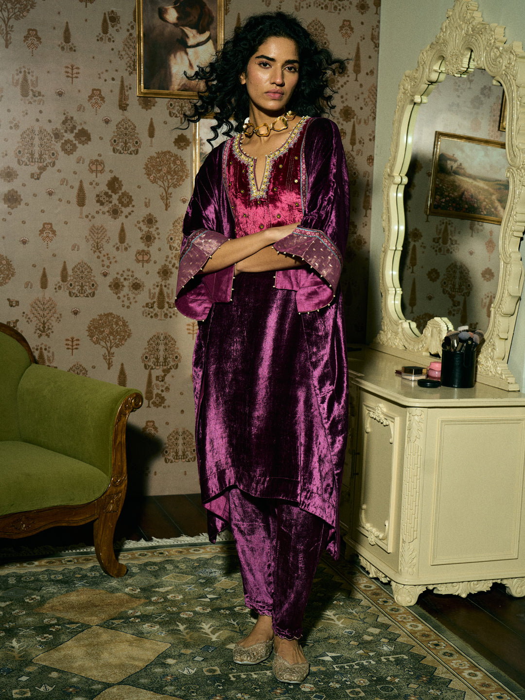 Kalyani Kurta Set - Purple